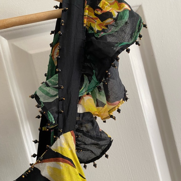 FARM Rio Black Maxi Dress with Yellow Floral Design Alice Dress - Picture 7 of 11